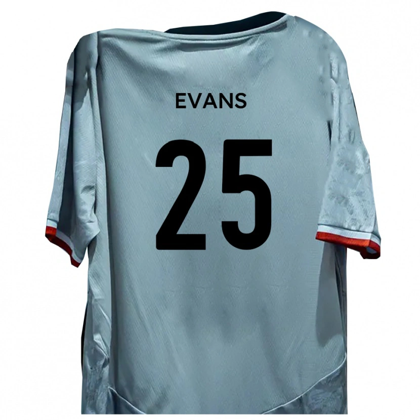 Danxen Dames Andy Evans #25 Wit Zwart Uitshirt Uittenue 2025/26 T-Shirt