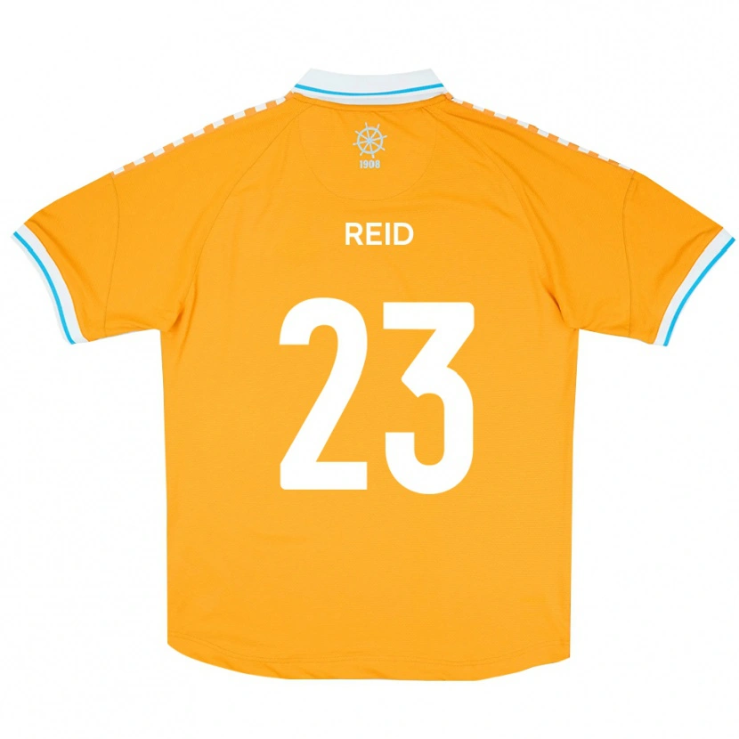 Danxen Dames Alex Reid #23 Geel Blauw Uitshirt Uittenue 2025/26 T-Shirt