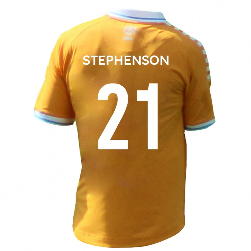 Danxen Dames Louis Stephenson #21 Geel Blauw Uitshirt Uittenue 2025/26 T-Shirt