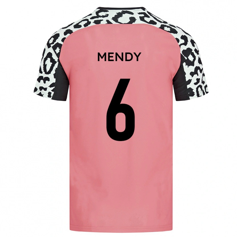 Danxen Dames Laurent Mendy #6 Roze Zwart Uitshirt Uittenue 2025/26 T-Shirt