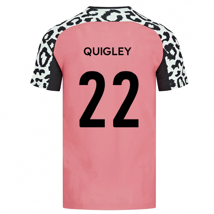Danxen Dames Joe Quigley #22 Roze Zwart Uitshirt Uittenue 2025/26 T-Shirt