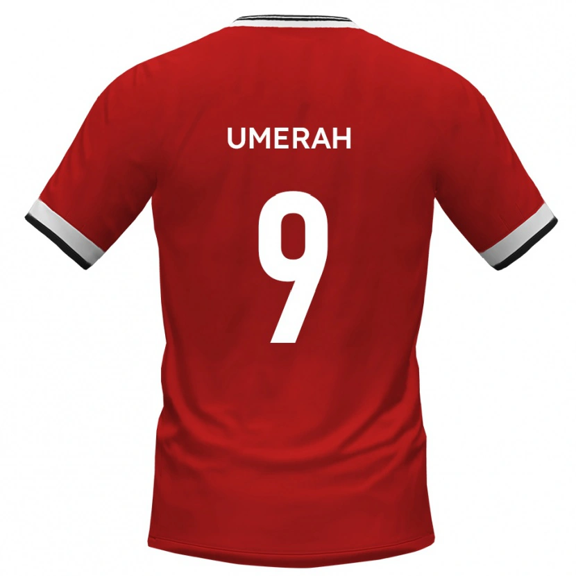 Danxen Dames Josh Umerah #9 Wit Zwart Uitshirt Uittenue 2025/26 T-Shirt