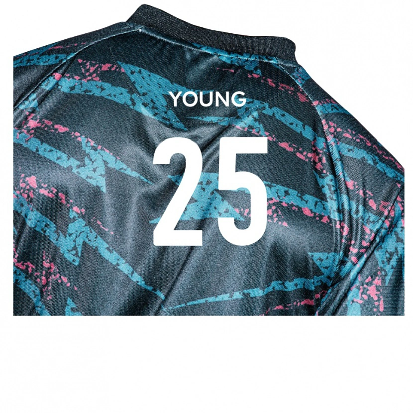 Danxen Dames Reggie Young #25 Zwart Marine Uitshirt Uittenue 2025/26 T-Shirt