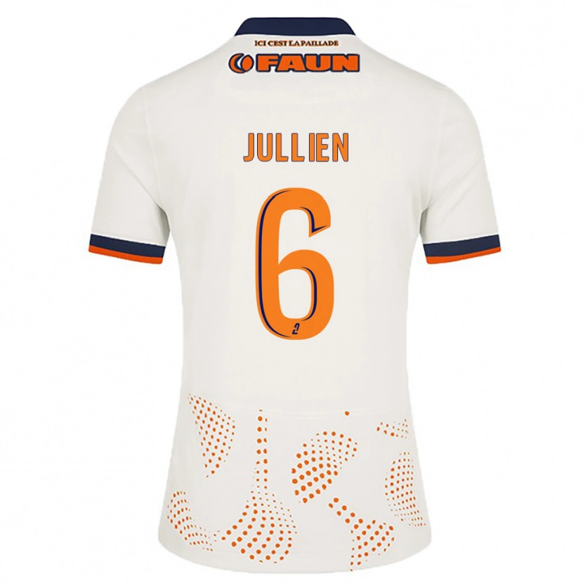 Danxen Dames Christopher Jullien #6 Wit Oranje Uitshirt Uittenue 2025/26 T-Shirt