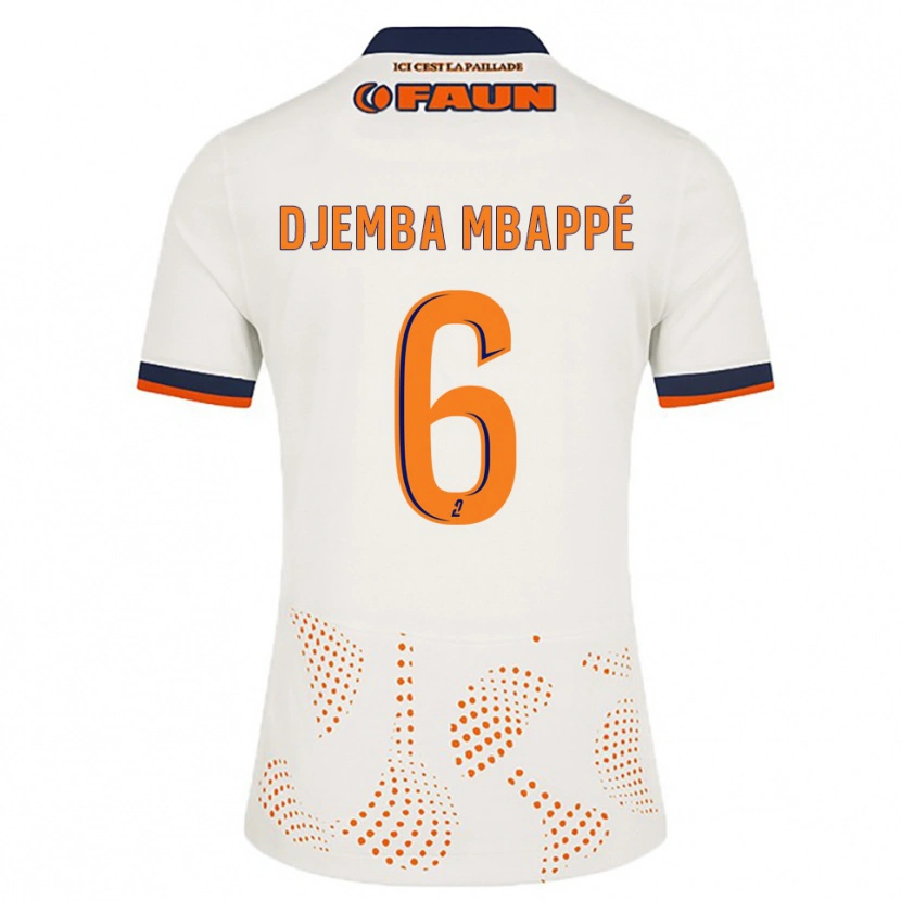 Danxen Dames Yvan Djemba Mbappé #6 Wit Oranje Uitshirt Uittenue 2025/26 T-Shirt