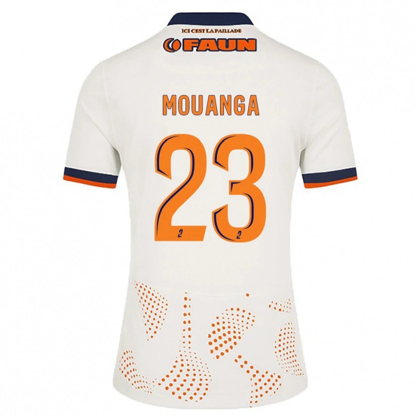 Danxen Dames Yaël Mouanga #23 Wit Oranje Uitshirt Uittenue 2025/26 T-Shirt