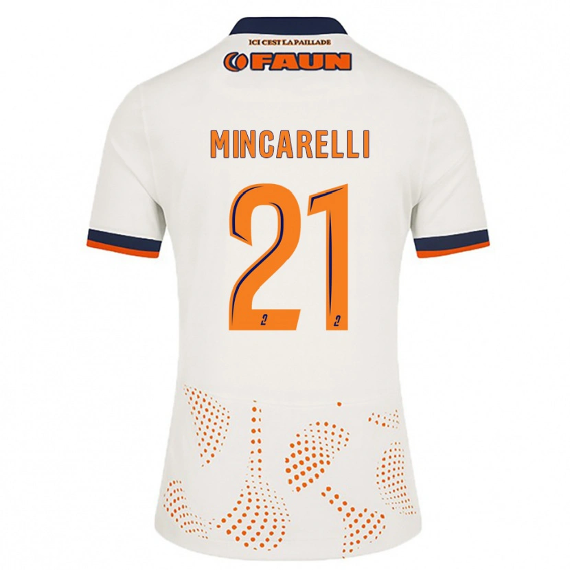 Danxen Dames Lucas Mincarelli #21 Wit Oranje Uitshirt Uittenue 2025/26 T-Shirt