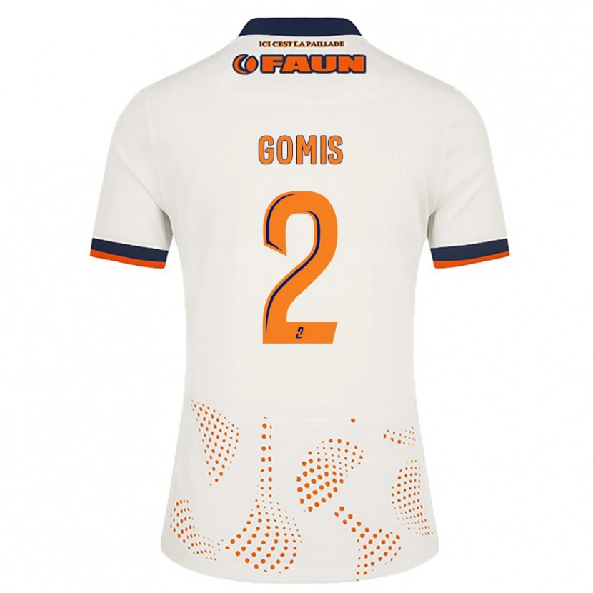 Danxen Dames Kabissan Gomis #2 Wit Oranje Uitshirt Uittenue 2025/26 T-Shirt