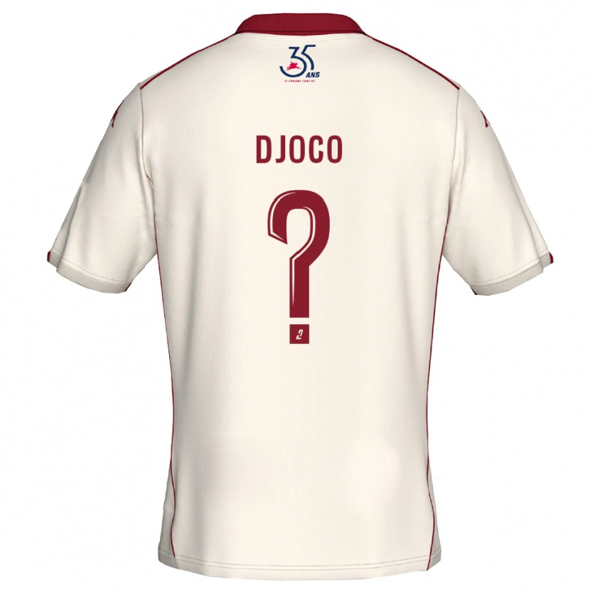 Danxen Dames Ouparine Djoco #0 Wit Bourgondisch Uitshirt Uittenue 2025/26 T-Shirt