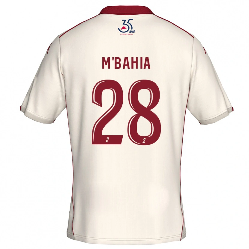 Danxen Dames Ivan M'bahia #28 Wit Bourgondisch Uitshirt Uittenue 2025/26 T-Shirt