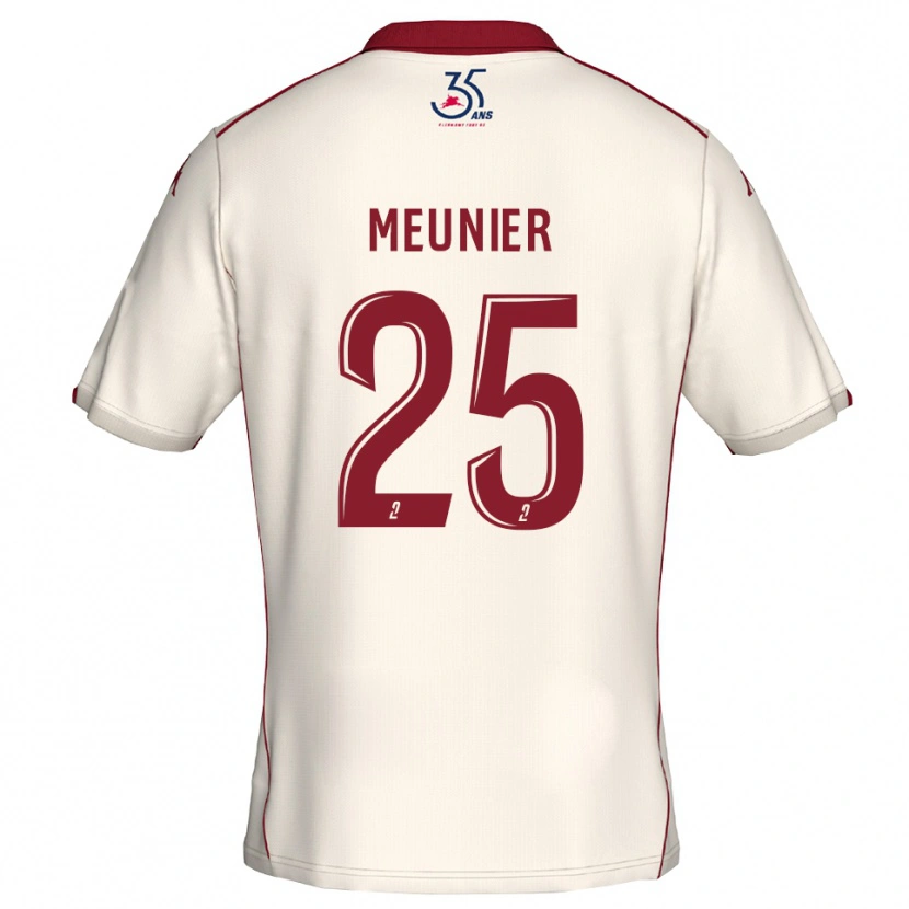 Danxen Dames Emma Meunier #25 Wit Bourgondisch Uitshirt Uittenue 2025/26 T-Shirt