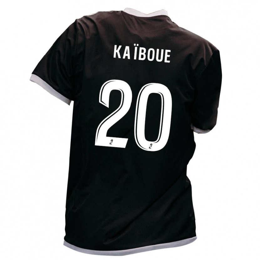 Danxen Dames Kylian Kaïboue #20 Zwart Goud Uitshirt Uittenue 2025/26 T-Shirt