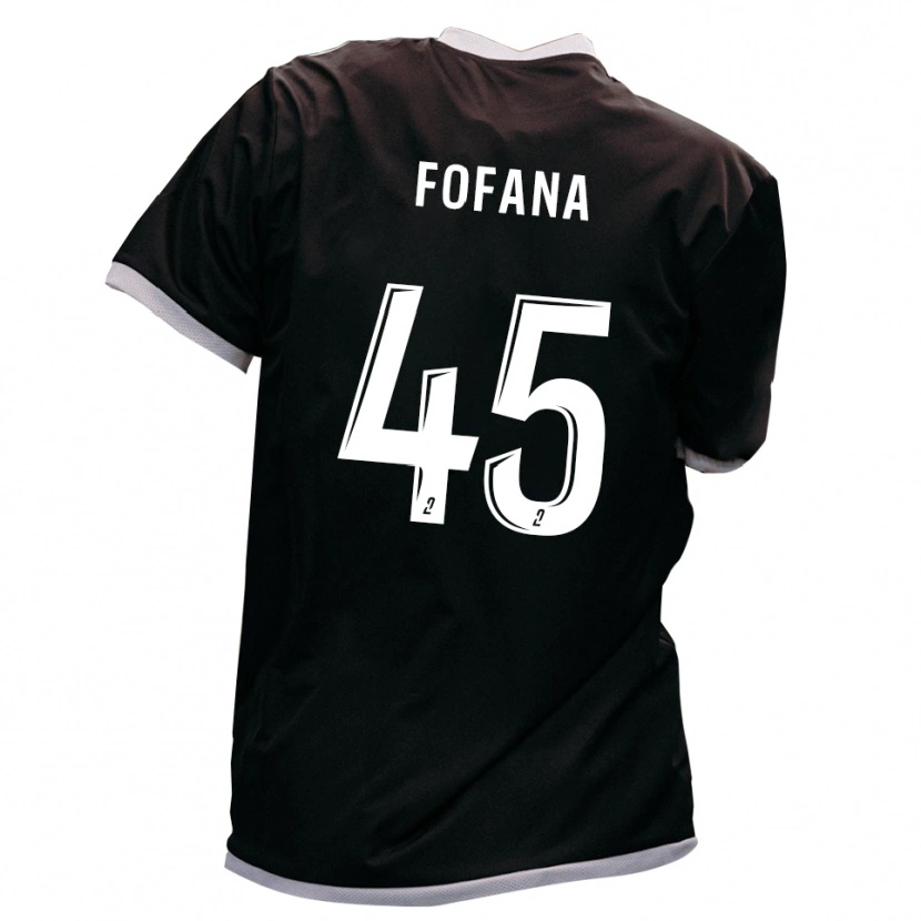 Danxen Dames Ibrahim Fofana #45 Zwart Goud Uitshirt Uittenue 2025/26 T-Shirt