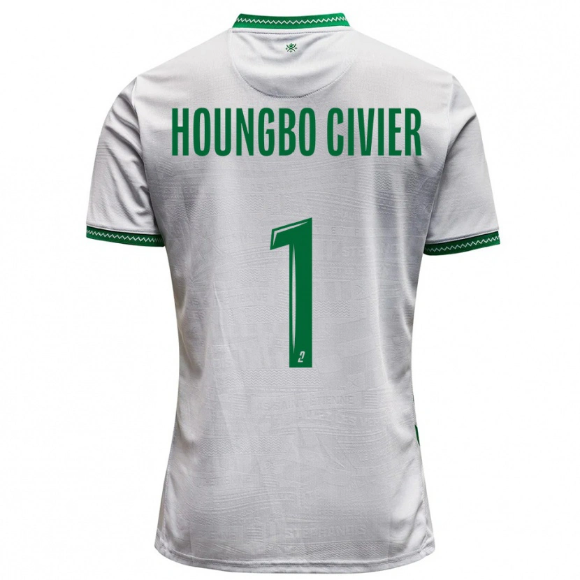 Danxen Dames Matéo Houngbo Civier #1 Wit Groen Uitshirt Uittenue 2025/26 T-Shirt