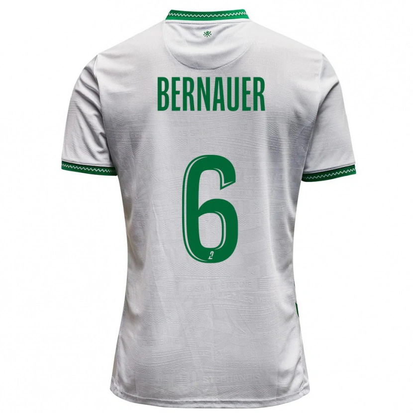 Danxen Dames Maxime Bernauer #6 Wit Groen Uitshirt Uittenue 2025/26 T-Shirt