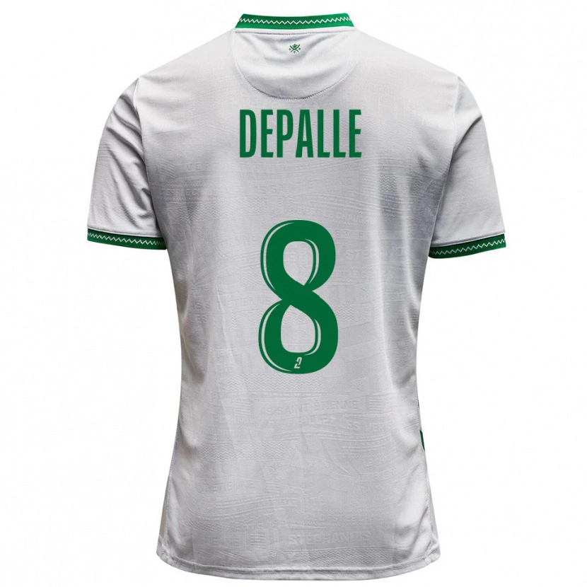 Danxen Dames Valentin Depalle #8 Wit Groen Uitshirt Uittenue 2025/26 T-Shirt