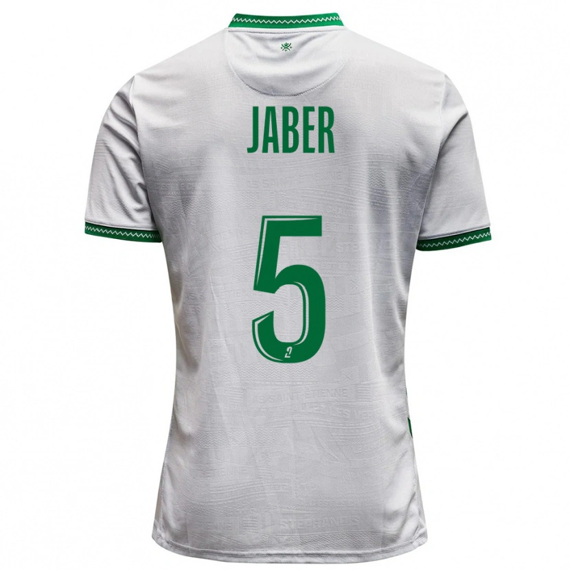 Danxen Dames Mahmoud Jaber #5 Wit Groen Uitshirt Uittenue 2025/26 T-Shirt