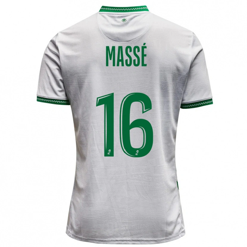 Danxen Dames Maël Massé #16 Wit Groen Uitshirt Uittenue 2025/26 T-Shirt