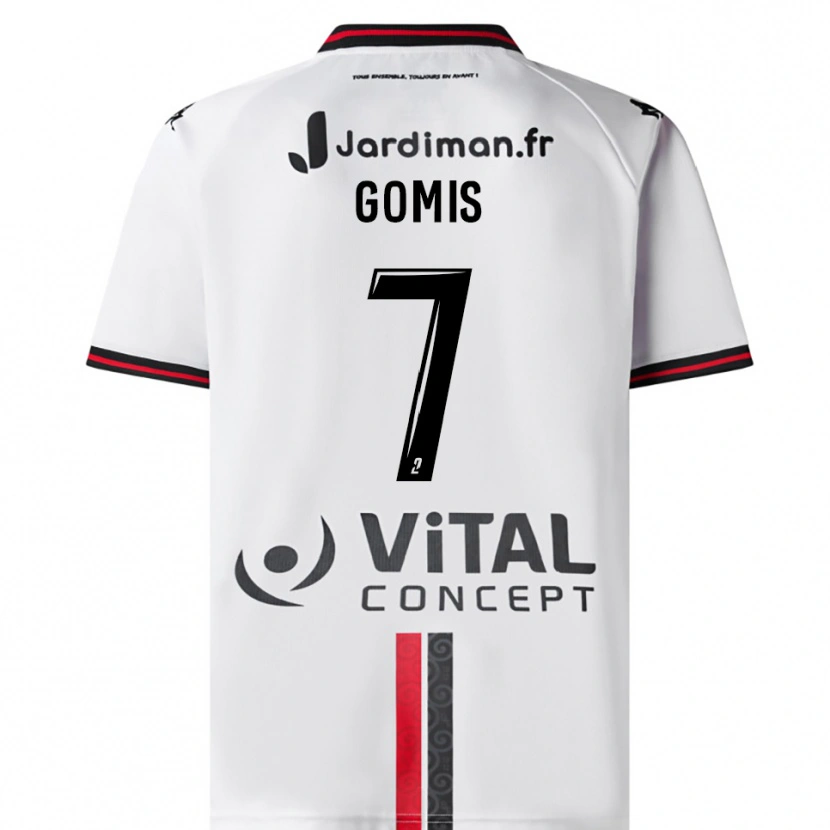 Danxen Dames Donatien Gomis #7 Wit Rood Uitshirt Uittenue 2025/26 T-Shirt