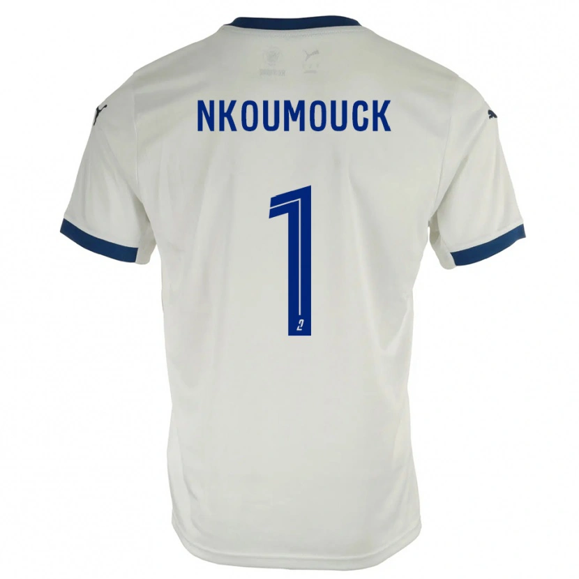 Danxen Dames Marc-Anthony Nkoumouck #1 Wit Blauw Uitshirt Uittenue 2025/26 T-Shirt