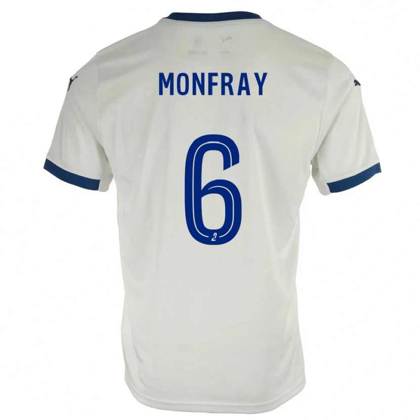 Danxen Dames Adrien Monfray #6 Wit Blauw Uitshirt Uittenue 2025/26 T-Shirt