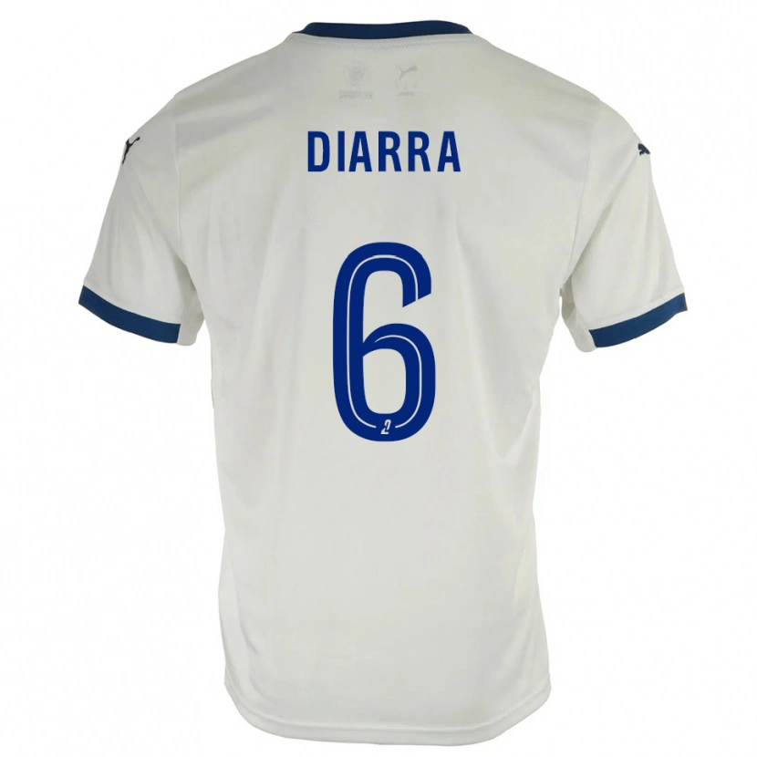 Danxen Dames Salimou Diarra #6 Wit Blauw Uitshirt Uittenue 2025/26 T-Shirt