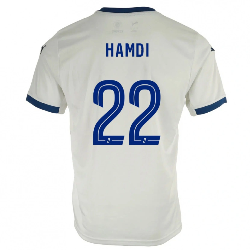 Danxen Dames Mathis Hamdi #22 Wit Blauw Uitshirt Uittenue 2025/26 T-Shirt