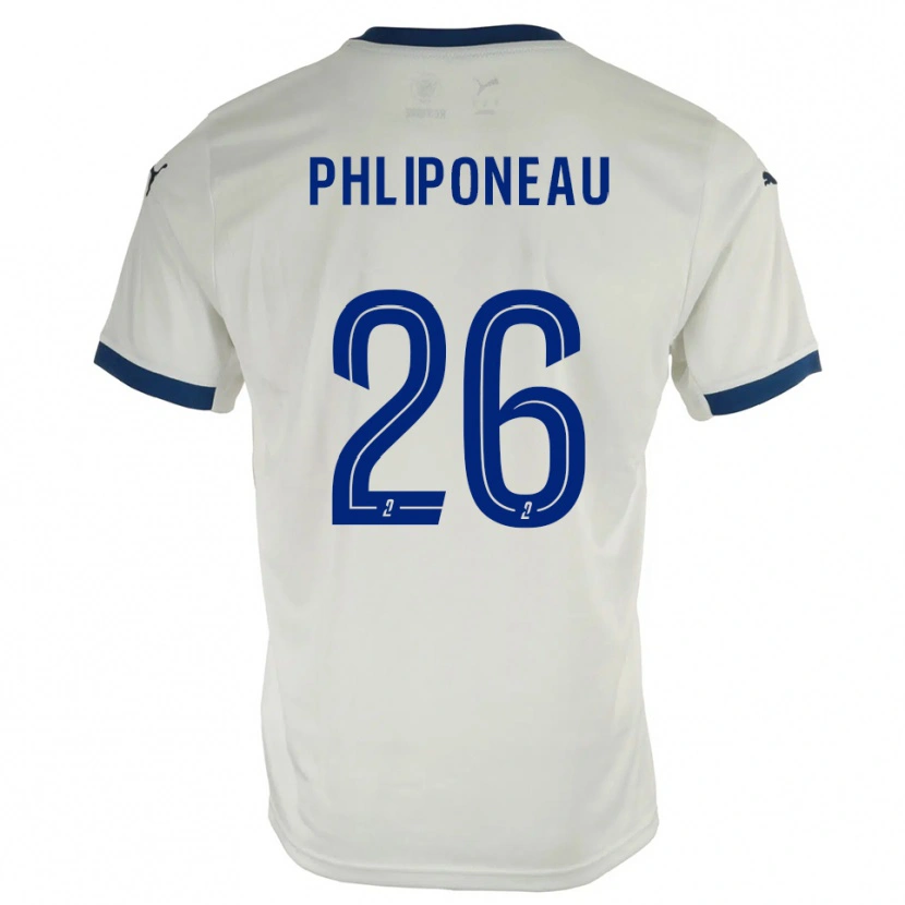 Danxen Dames Alexandre Phliponeau #26 Wit Blauw Uitshirt Uittenue 2025/26 T-Shirt