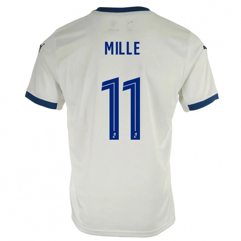 Danxen Dames Antoine Mille #11 Wit Blauw Uitshirt Uittenue 2025/26 T-Shirt