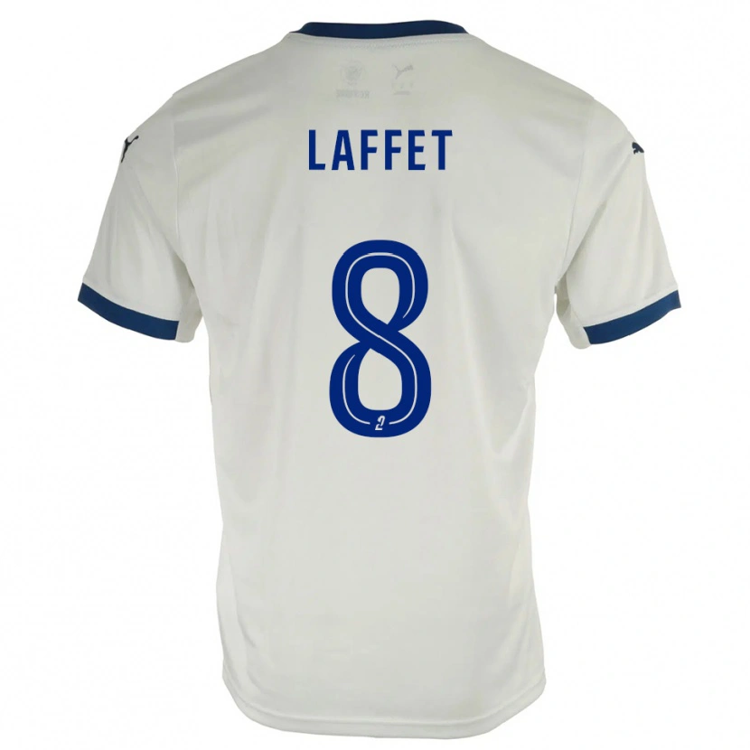 Danxen Dames Yves Laffet #8 Wit Blauw Uitshirt Uittenue 2025/26 T-Shirt