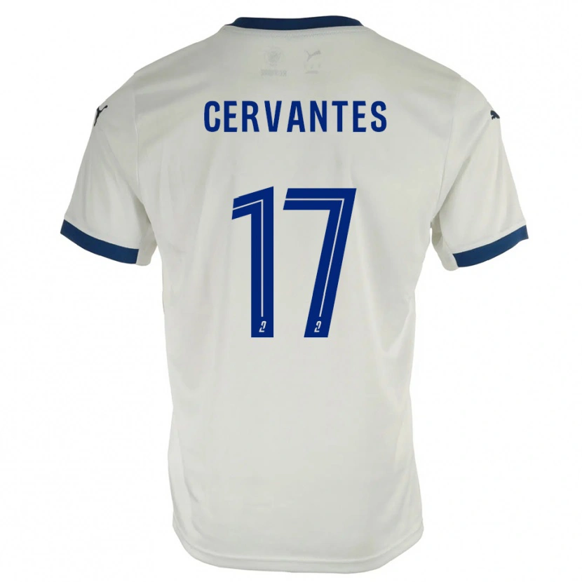 Danxen Dames Noa Cervantes #17 Wit Blauw Uitshirt Uittenue 2025/26 T-Shirt