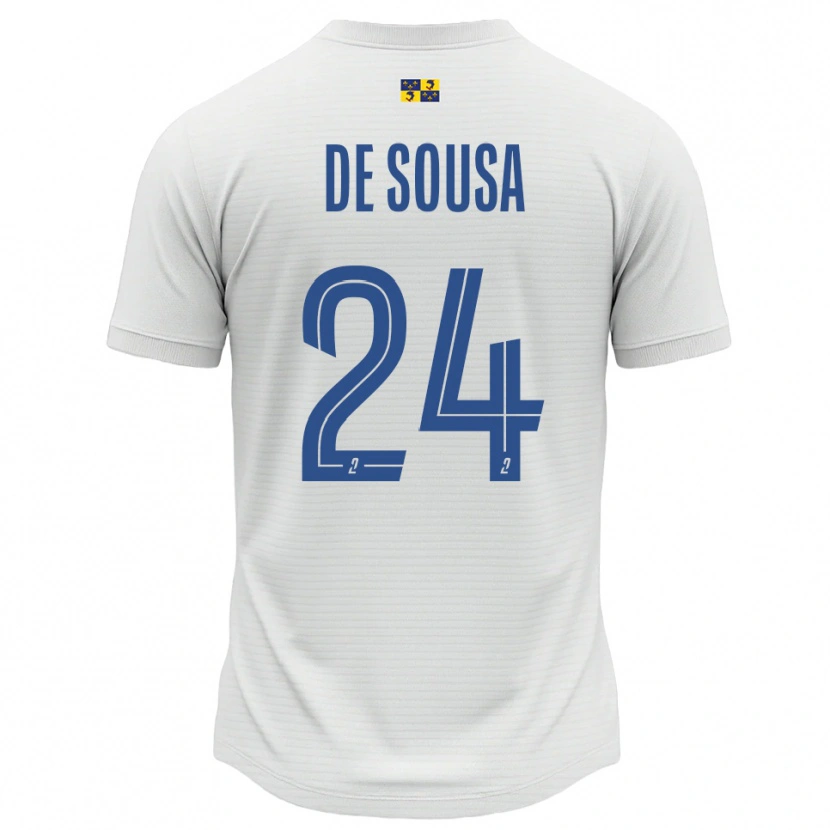 Danxen Dames Tifanie De Sousa #24 Wit Blauw Uitshirt Uittenue 2025/26 T-Shirt