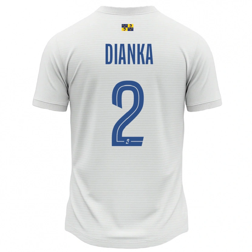 Danxen Dames Djibril Dianka #2 Wit Blauw Uitshirt Uittenue 2025/26 T-Shirt
