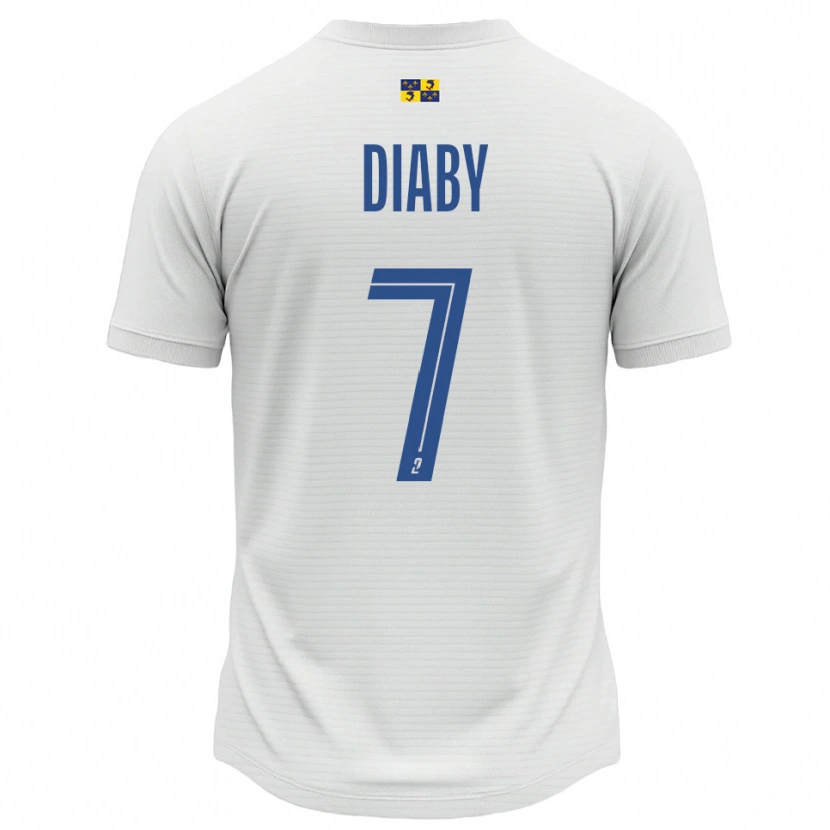 Danxen Dames Yadaly Diaby #7 Wit Blauw Uitshirt Uittenue 2025/26 T-Shirt