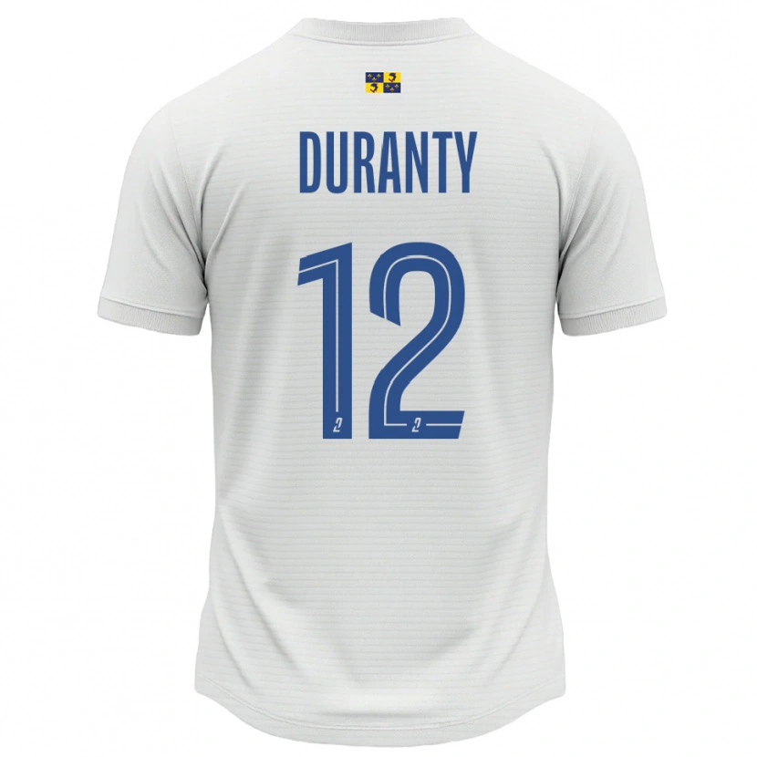 Danxen Dames Audrey Duranty #12 Wit Blauw Uitshirt Uittenue 2025/26 T-Shirt