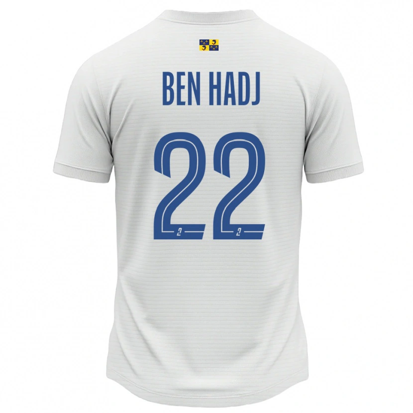 Danxen Dames Yosra Ben Hadj #22 Wit Blauw Uitshirt Uittenue 2025/26 T-Shirt