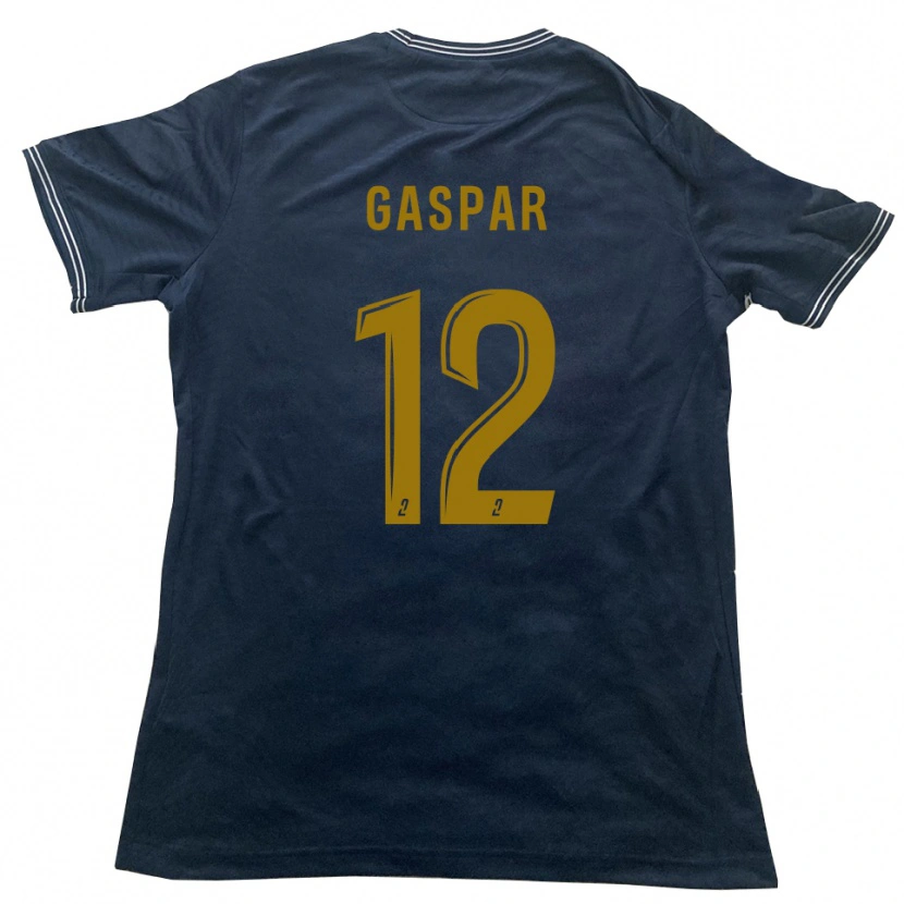 Danxen Dames Jordy Gaspar #12 Marine Goud Uitshirt Uittenue 2025/26 T-Shirt