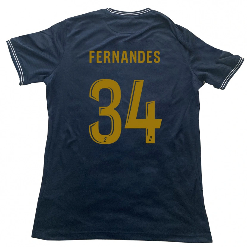Danxen Dames Alexandre Fernandes #34 Marine Goud Uitshirt Uittenue 2025/26 T-Shirt