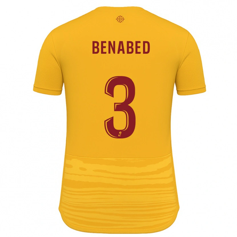 Danxen Dames Faouzi Benabed #3 Oranje Bourgondisch Uitshirt Uittenue 2025/26 T-Shirt
