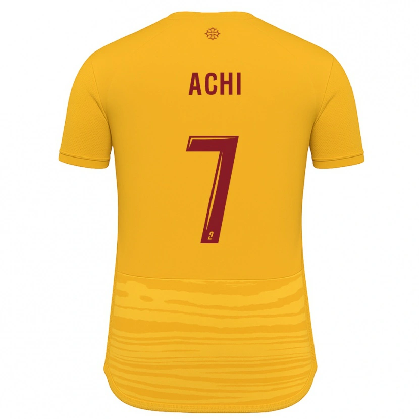 Danxen Dames Mohamed Achi #7 Oranje Bourgondisch Uitshirt Uittenue 2025/26 T-Shirt