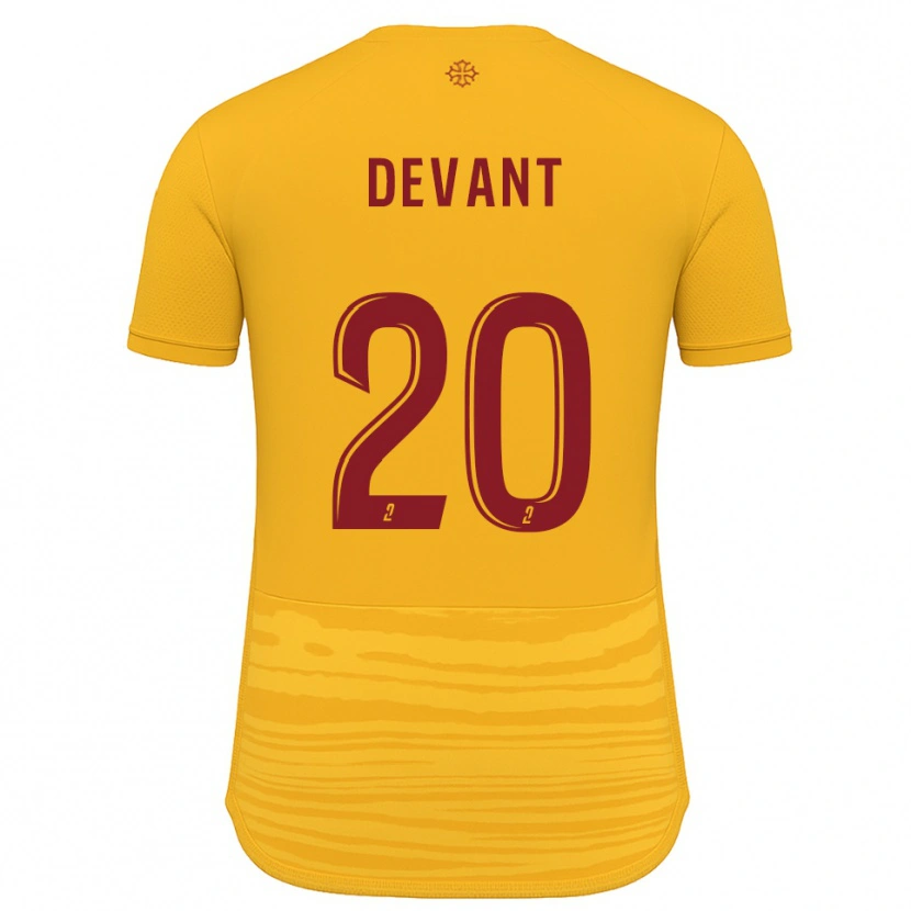 Danxen Dames Caroline Devant #20 Oranje Bourgondisch Uitshirt Uittenue 2025/26 T-Shirt