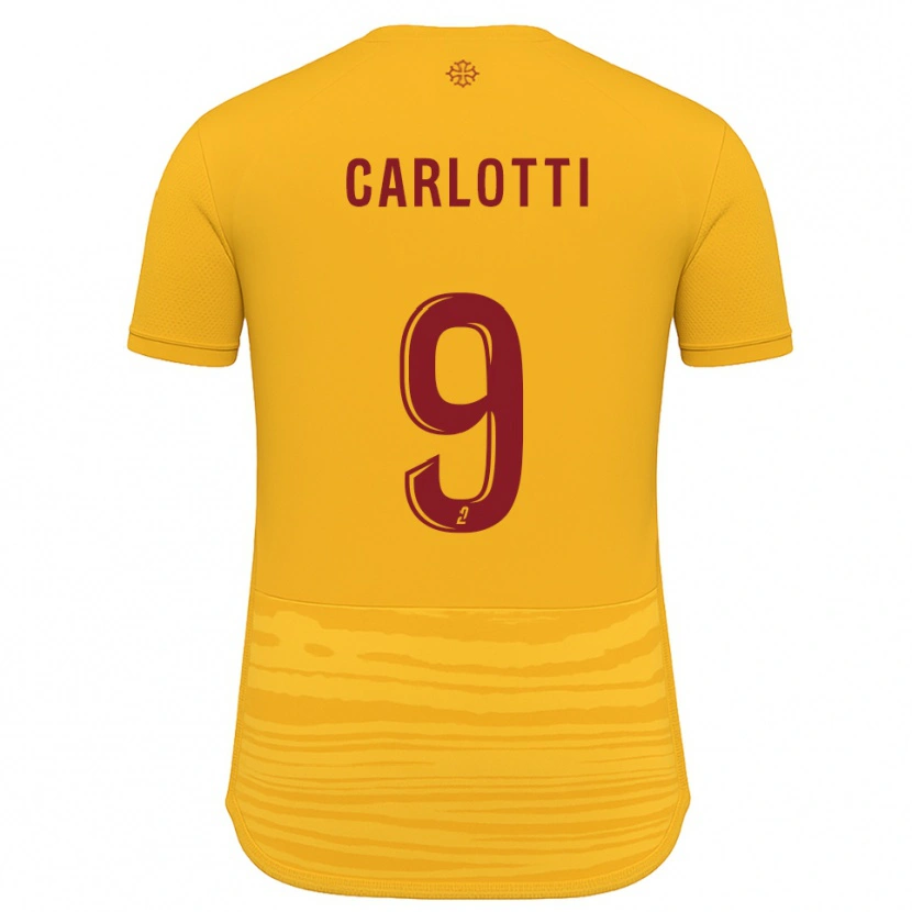 Danxen Dames Fabio Carlotti #9 Oranje Bourgondisch Uitshirt Uittenue 2025/26 T-Shirt