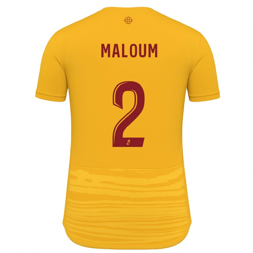 Danxen Dames Bilal Maloum #2 Oranje Bourgondisch Uitshirt Uittenue 2025/26 T-Shirt