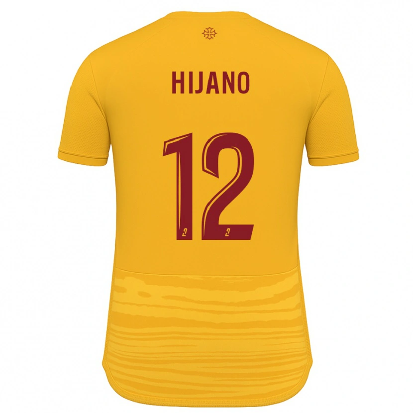 Danxen Dames Noa Hijano #12 Oranje Bourgondisch Uitshirt Uittenue 2025/26 T-Shirt