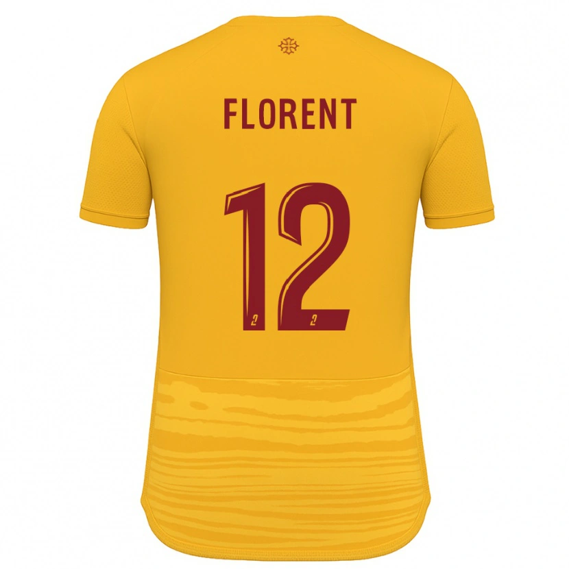 Danxen Dames Valentin Florent #12 Oranje Bourgondisch Uitshirt Uittenue 2025/26 T-Shirt