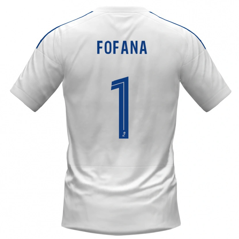 Danxen Dames Cheik Fofana #1 Wit Blauw Uitshirt Uittenue 2025/26 T-Shirt