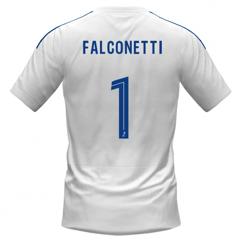 Danxen Dames Thomas Falconetti #1 Wit Blauw Uitshirt Uittenue 2025/26 T-Shirt