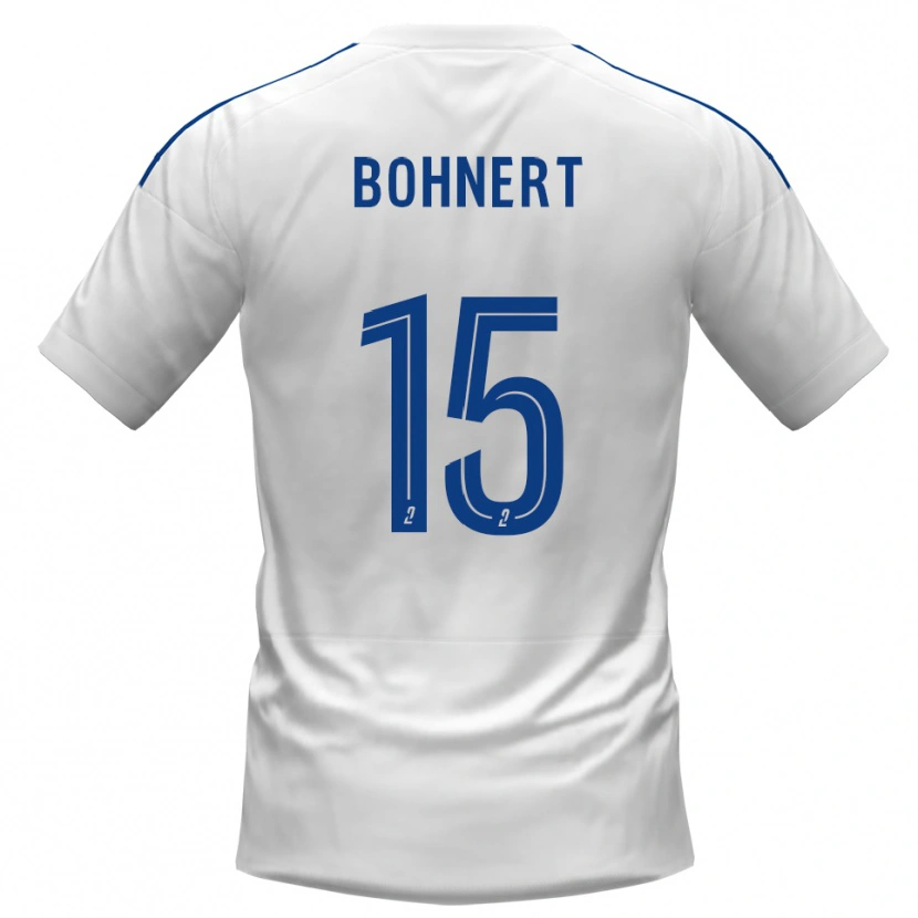 Danxen Dames Florian Bohnert #15 Wit Blauw Uitshirt Uittenue 2025/26 T-Shirt