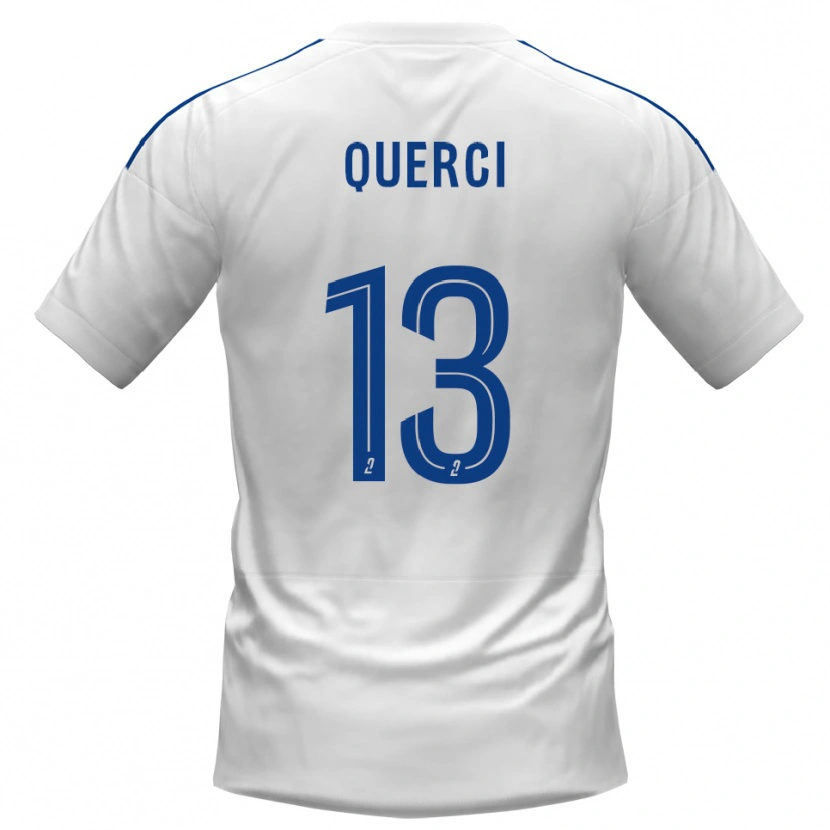 Danxen Dames Antoine-Dominique Querci #13 Wit Blauw Uitshirt Uittenue 2025/26 T-Shirt
