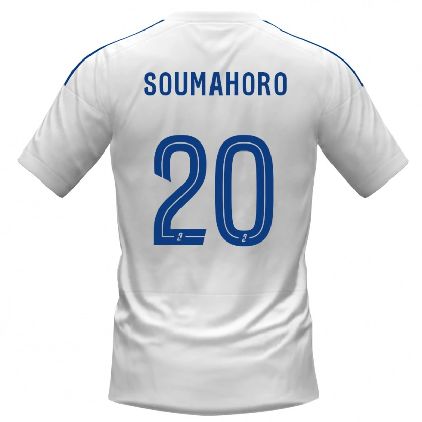 Danxen Dames Mamadou Soumahoro #20 Wit Blauw Uitshirt Uittenue 2025/26 T-Shirt